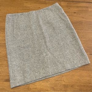 Talbots Lined Gray Wool Skirt Size 10 Petite